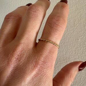14k Gold Twist Stacker Ring